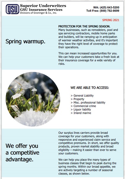 Commercial PandC Marketing Flyers